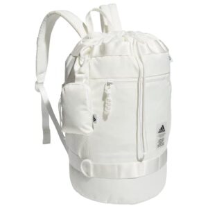 adidas bucket backpack, non dyed white, one size