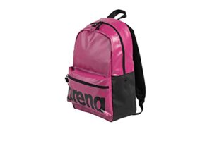 arena team 30 big logo swim backpack, pink