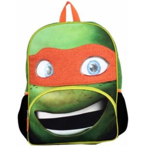 teenage mutant ninja turtle 16″ backpack- michelangelo big face