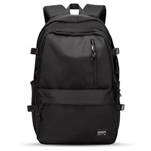 black backpack for school, high school backpack bookbag for teen boys girls, lightweight casual daypack backpack for men women
