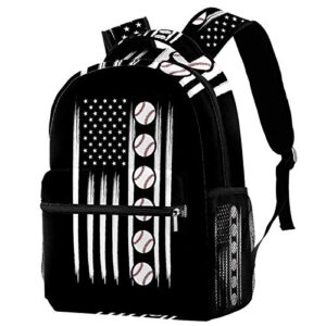schoolbag bookbag baseball american flag backpack for teen girls boys school bags laptop bag
