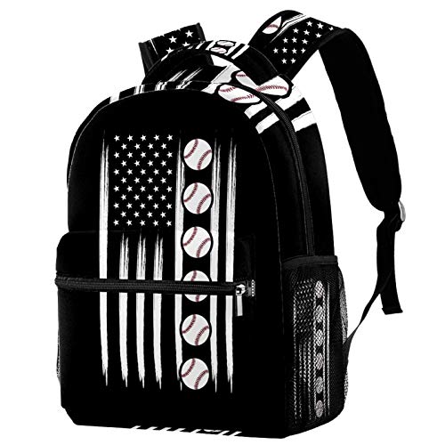 Schoolbag Bookbag Baseball American Flag Backpack for Teen Girls Boys School Bags Laptop Bag