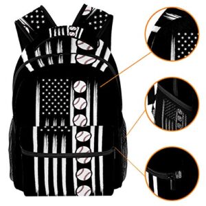 Schoolbag Bookbag Baseball American Flag Backpack for Teen Girls Boys School Bags Laptop Bag