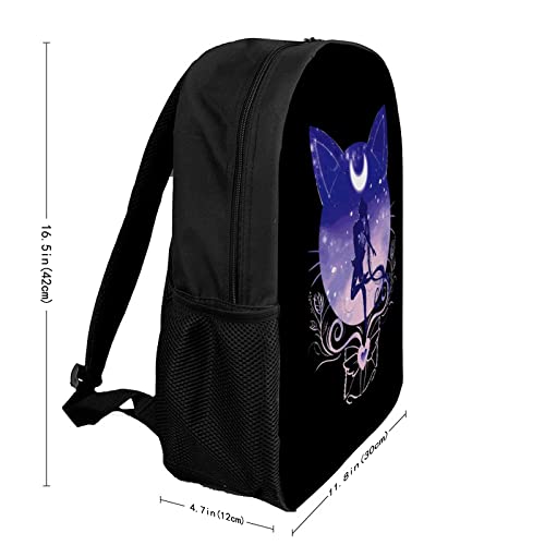 NFGAAE 16.5''X 11.8''X4.7'' Backpack Bookbag Lightweight Travel Daypack for Girls/Kids, Black, One Size