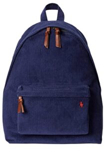 polo ralph lauren men’s corduroy backpack, navy, blue, one size