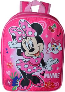 ruz minnie mouse girl’s 15″ backpack (pink)
