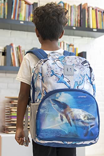 Picture Changing Lenticular Dinosaur Backpack for Boys – Elementary and Middle School Hologram Backpack (Sharks)