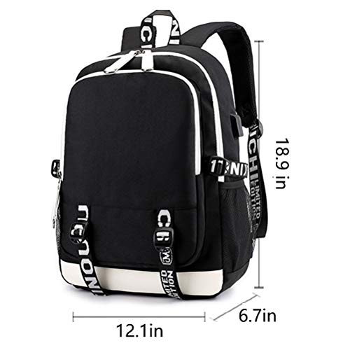 WZCSLM backpack,Travel Business Anti Theft Slim Durable Laptops Backpack with Audio Cable USB Charging Port (black)