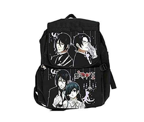 Anime Characters Large Size Backpack School Bag Laptop Bag 18" For Black Butler Kuroshitsuji