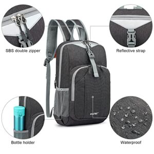 G4Free Mini 10L Hiking Daypack Small Hiking Backpack Cycling Compact Shoulder Backpack Outdoor for Men Women(Dark Gray)