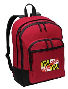 maryland flag backpack medium classic style with laptop sleeve
