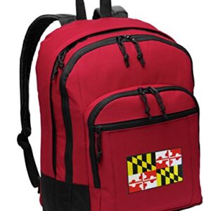 Maryland Flag Backpack MEDIUM CLASSIC Style With Laptop Sleeve