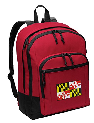 Maryland Flag Backpack MEDIUM CLASSIC Style With Laptop Sleeve