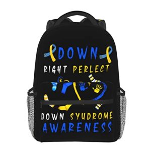 down syndrome awareness 3d printed fashion unisex large travel daypack school bag laptop backpack school for youth adult