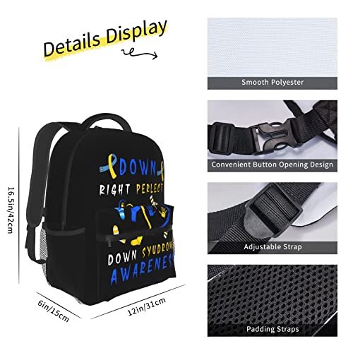 Down Syndrome Awareness 3d Printed Fashion Unisex Large Travel Daypack School Bag Laptop Backpack School For Youth Adult