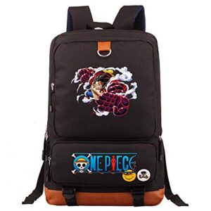 gengx boys one piece luffy school book bag-lightweight backpack for school student,casual travel backpack black one size