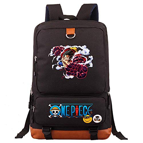 Gengx Boys One Piece Luffy School Book Bag-Lightweight Backpack for School Student,Casual Travel Backpack Black One Size