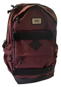 vans planned pack 5 laptop backpack school bag adult unisex (maroon/black)