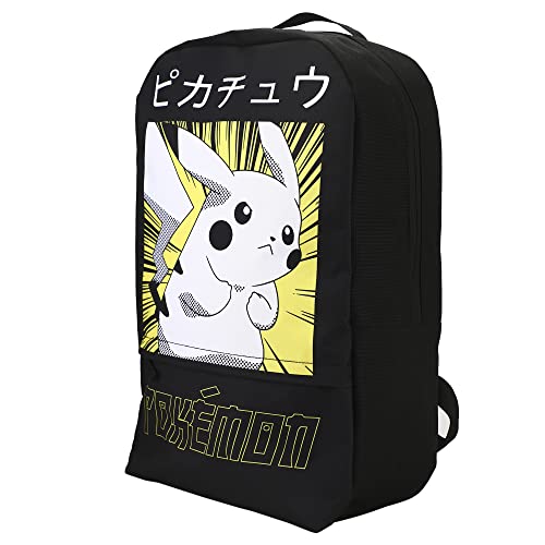 Pokemon Pikachu Kanji Black Backpack