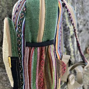 Unique design Himalaya Hemp Backpack Small Backpack Hippie Backpack Festival Backpack Hiking Backpack 100% Hemp|100 VEGAN| FAIR TRADE | Handmade with Love.