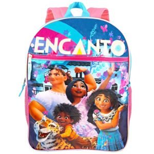 Encanto Backpack with Lunch Box Set - Bundle with Encanto Backpack, Encanto Lunch Bag, Water Bottle, Stickers, More | Encanto Backpack for Girls Disney
