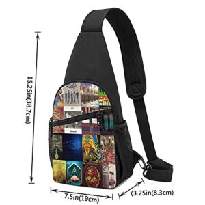 311 Band Crossbody Bags Sling Backpack for Man & Women Chest bag Multifunction Hiking Pack Small Shoulder Backpack,Camping,Sports Shoulder Bag,Small Travel Daypack