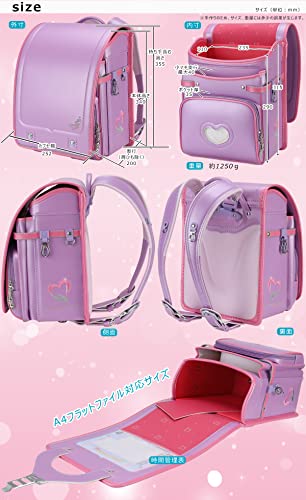 Baobab's wish Ransel Randoseru Japanese schoolbag Backpacks Lightweight & Sturdy Japan With One-touch Switch (pink) (rbsb-012)