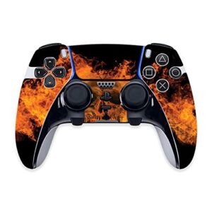 mightyskins skin compatible with ps5 dualsense edge controller – fire skull | protective, durable, and unique vinyl decal wrap cover | easy to apply & change styles | made in the usa