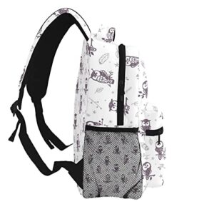 Student Backpacks 15.6 Inch Laptop Owl Tree Branches Print Student School Book Bag Travel Hiking Camping Daypack