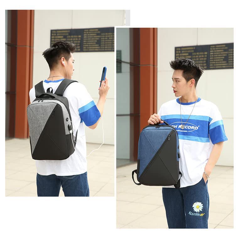 Rcuyyl Teens Bookbag Schoolbag 3pcs Set Backpack Cute Rucksack for School Bag Cute Aesthetic Backpack Travel Rucksack School Bag (Blue)