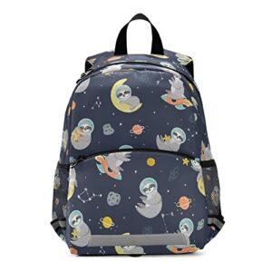 cute sloth astronaut space planet backpack toddler schoolbag for boys girls kindergarten bookbag preschool casual travel bag daypack