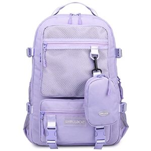 laptop backpacks for women men 16 inch travel backpack school bag college backpack anti theft bookbag for teens girls student (purple)