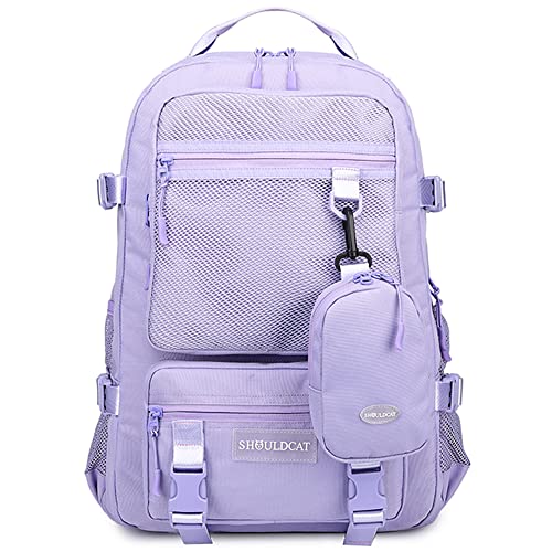 Laptop Backpacks for Women Men 16 Inch Travel Backpack School Bag College Backpack Anti Theft Bookbag for Teens Girls Student (Purple)