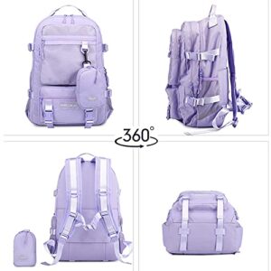 Laptop Backpacks for Women Men 16 Inch Travel Backpack School Bag College Backpack Anti Theft Bookbag for Teens Girls Student (Purple)