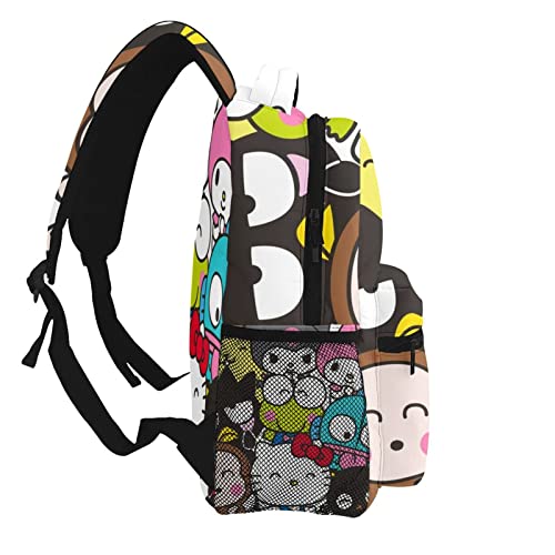 Cartoon Anime Backpack High Capacity Bags for Women Girls, One Size