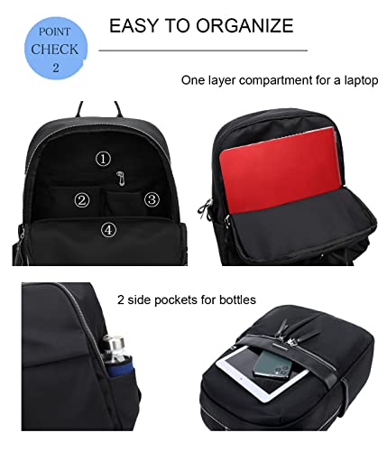 Shaelyka Laptop Backpack for Women, Water-resistant Backpack with Anti-theft Pocket Medium