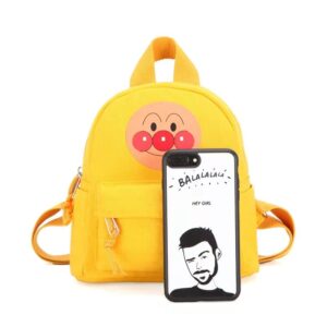 MASINIES Cartoon Backpack,Anpanman Backpack Animal Design Preschool Bag for Travel Girls Boys,Yellow