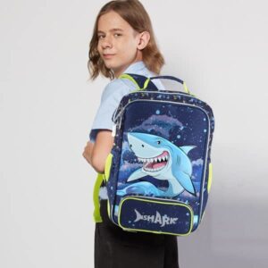 UNIKER Boys Backpacks for Elementary School, Kids Backpacks Boys with Pencil Case,Preschool School Bag 15.6″,Shark Backpack for boys 6-8,Bookbag Set,Bookbags for School