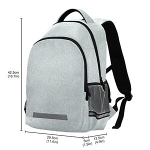 xigua Silver Glitter Texture Print Backpack Casual Daypacks Outdoor Sports Rucksack School Shoulder Bag for Boys Girls Teens