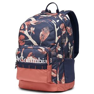 Columbia Unisex Zigzag 30L Backpack, Nocturnal Topiary/Dark Coral, One Size