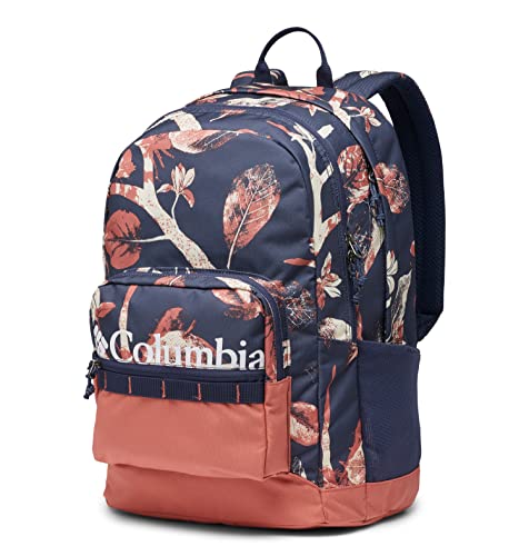 Columbia Unisex Zigzag 30L Backpack, Nocturnal Topiary/Dark Coral, One Size