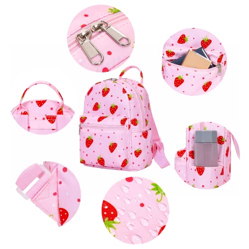 Cute mini pack bag backpack for grils children and adult (strawberry)