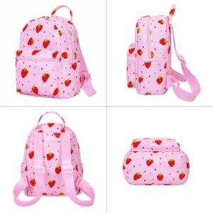 Cute mini pack bag backpack for grils children and adult (strawberry)