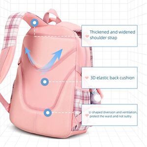 Wuxi Women Girls' schoolbag fashion leisure backpack Student College Backpack(Pink)