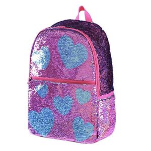 sequin silly rainbow backpack for girls kindergarten elementary school backpack kids glitter bookbag mermaid backpack sparkle reverse glitter backpack(orchid)