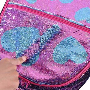 Sequin silly rainbow Backpack for girls kindergarten elementary School Backpack Kids Glitter Bookbag Mermaid Backpack sparkle reverse glitter backpack(Orchid)