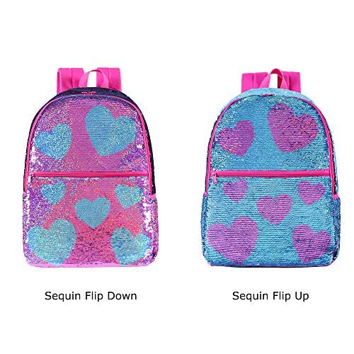 Sequin silly rainbow Backpack for girls kindergarten elementary School Backpack Kids Glitter Bookbag Mermaid Backpack sparkle reverse glitter backpack(Orchid)