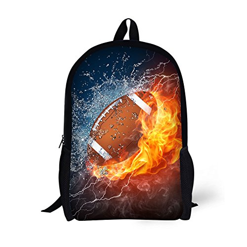 ANYFOCUS Football Backpack School Bag , for Age 6-15 Years Old Boys Combustion Sport Soccer