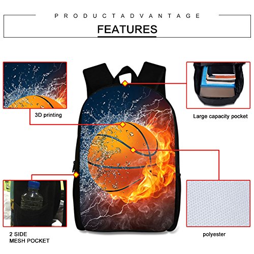 ANYFOCUS Football Backpack School Bag , for Age 6-15 Years Old Boys Combustion Sport Soccer