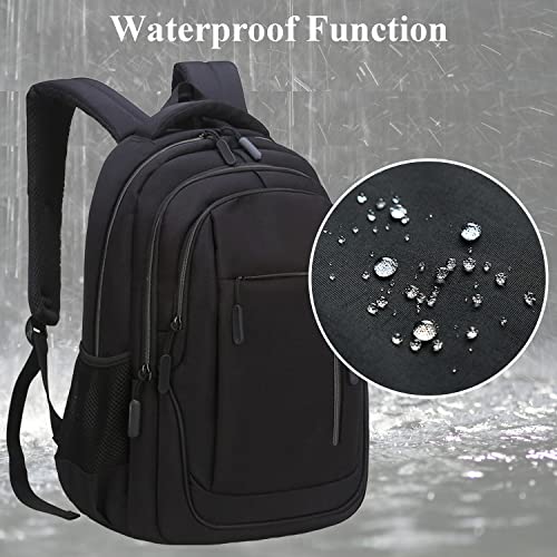 Wesoke Laptop Backpack for Men, 17.3 Inch Travel Backpacks Students BookBag with Laptop Compartment, Water Resistant Business Work Casual Computer Daypack with USB Charging/Headphone Port